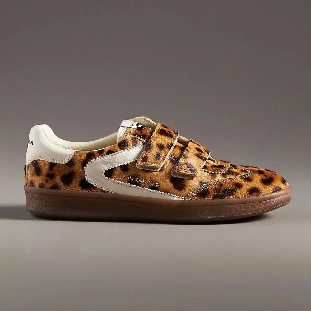Sam Edelman x Free People Talia Leopard Print Sneakers Sz 8